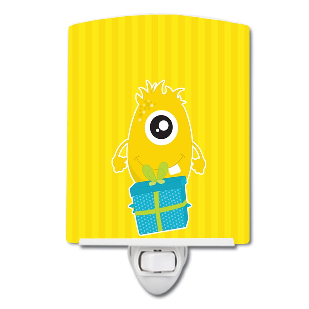 BB9098CNL Birthday Monster with Present Ceramic Night Light