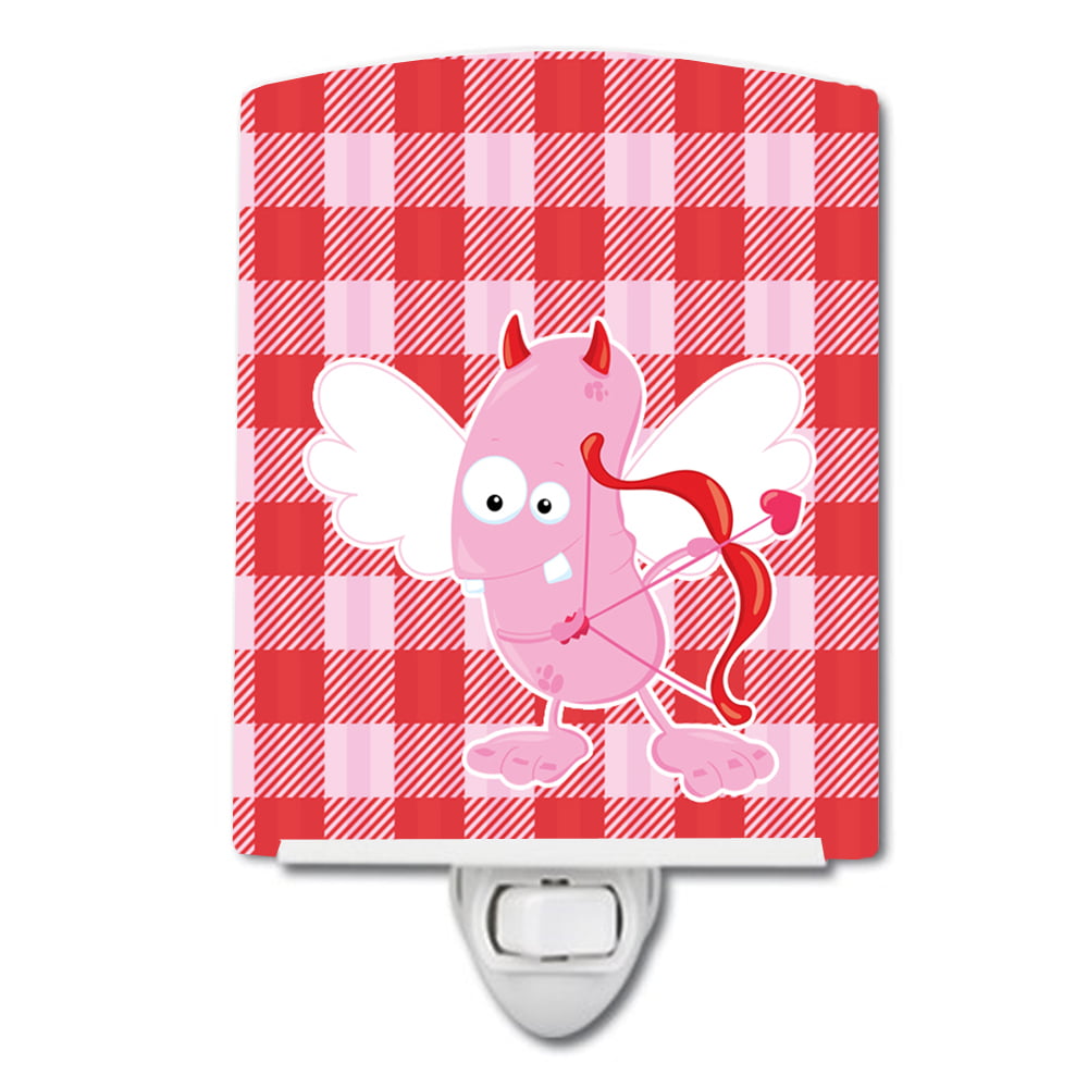 Cupid Monster Angel on Plaid No.2 Ceramic Night Light