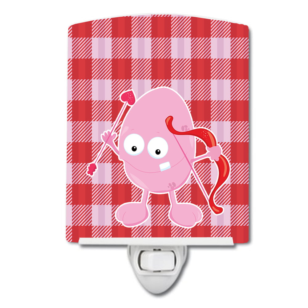 Cupid Monster Angel on Plaid No.5 Ceramic Night Light