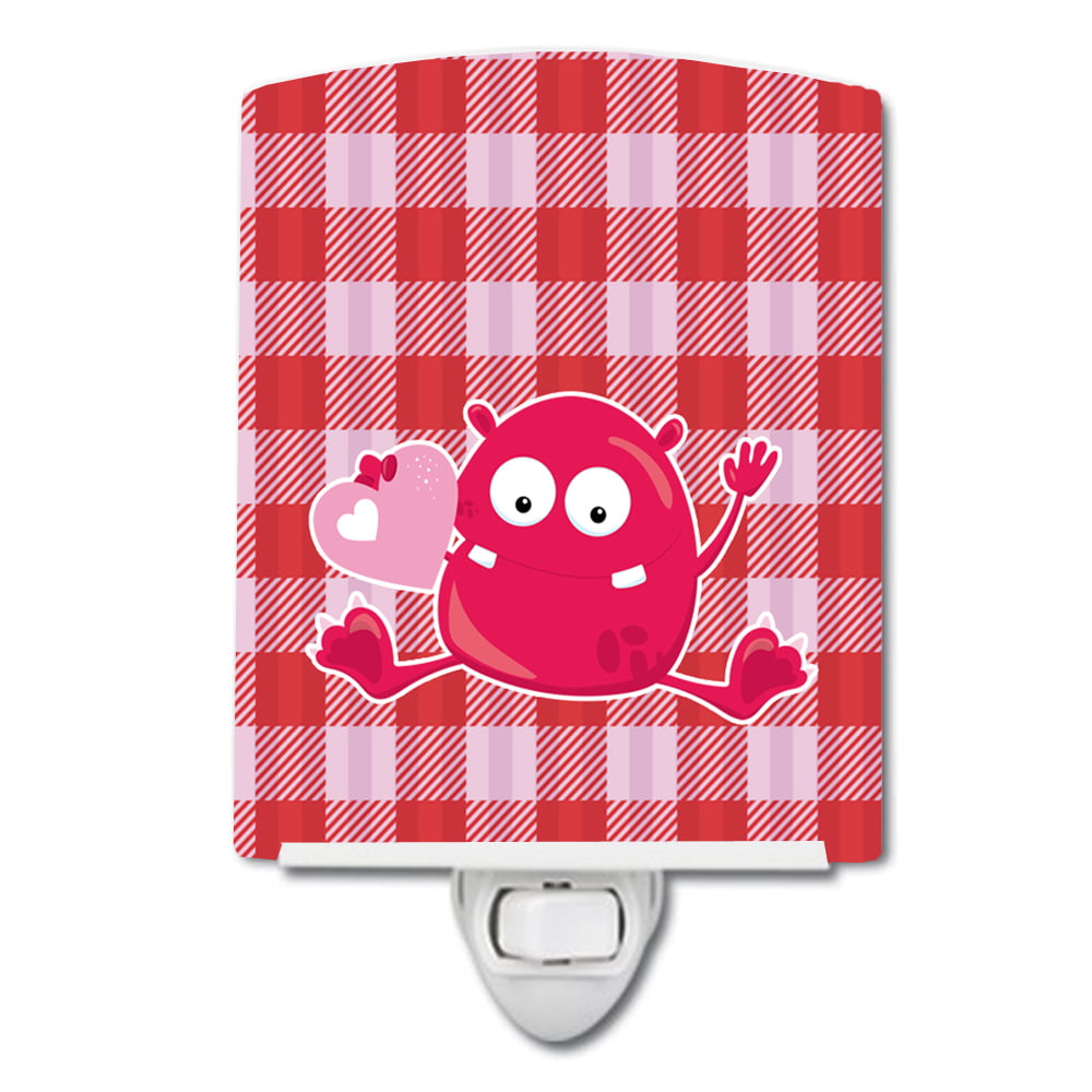 Cupid Monster Angel on Plaid No.6 Ceramic Night Light