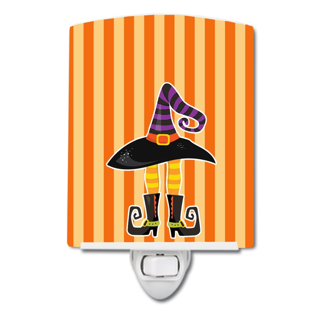Halloween Witchs Hat & Legs Ceramic Night Light