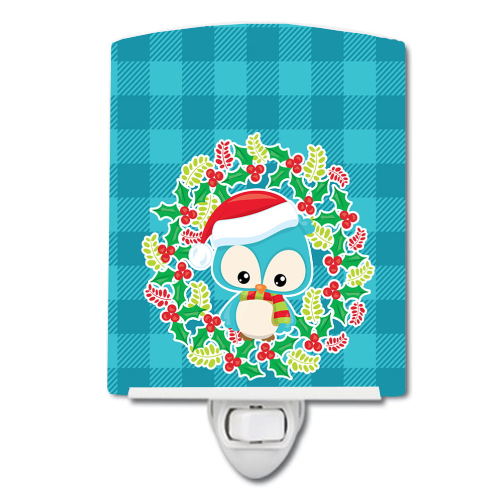 BB9172CNL Christmas Owl Ceramic Night Light