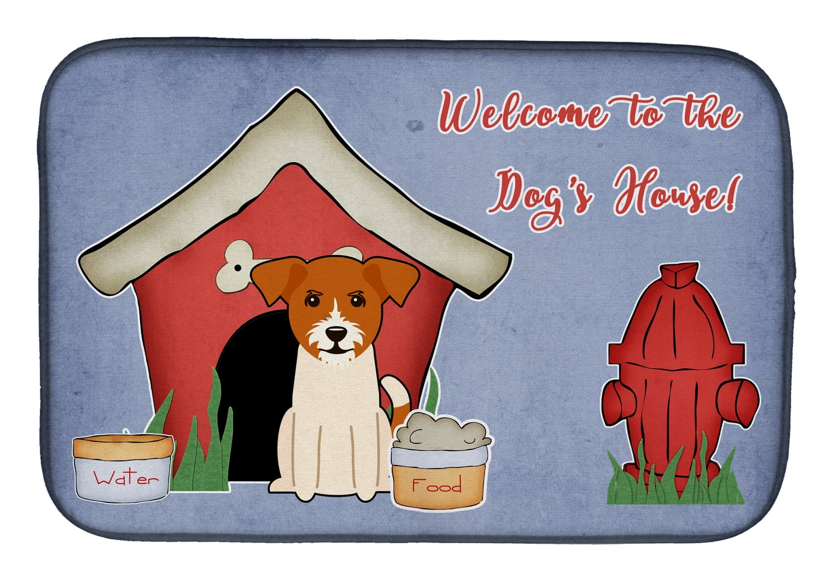 Dog House Collection Jack Russell Terrier Dish Drying Mat