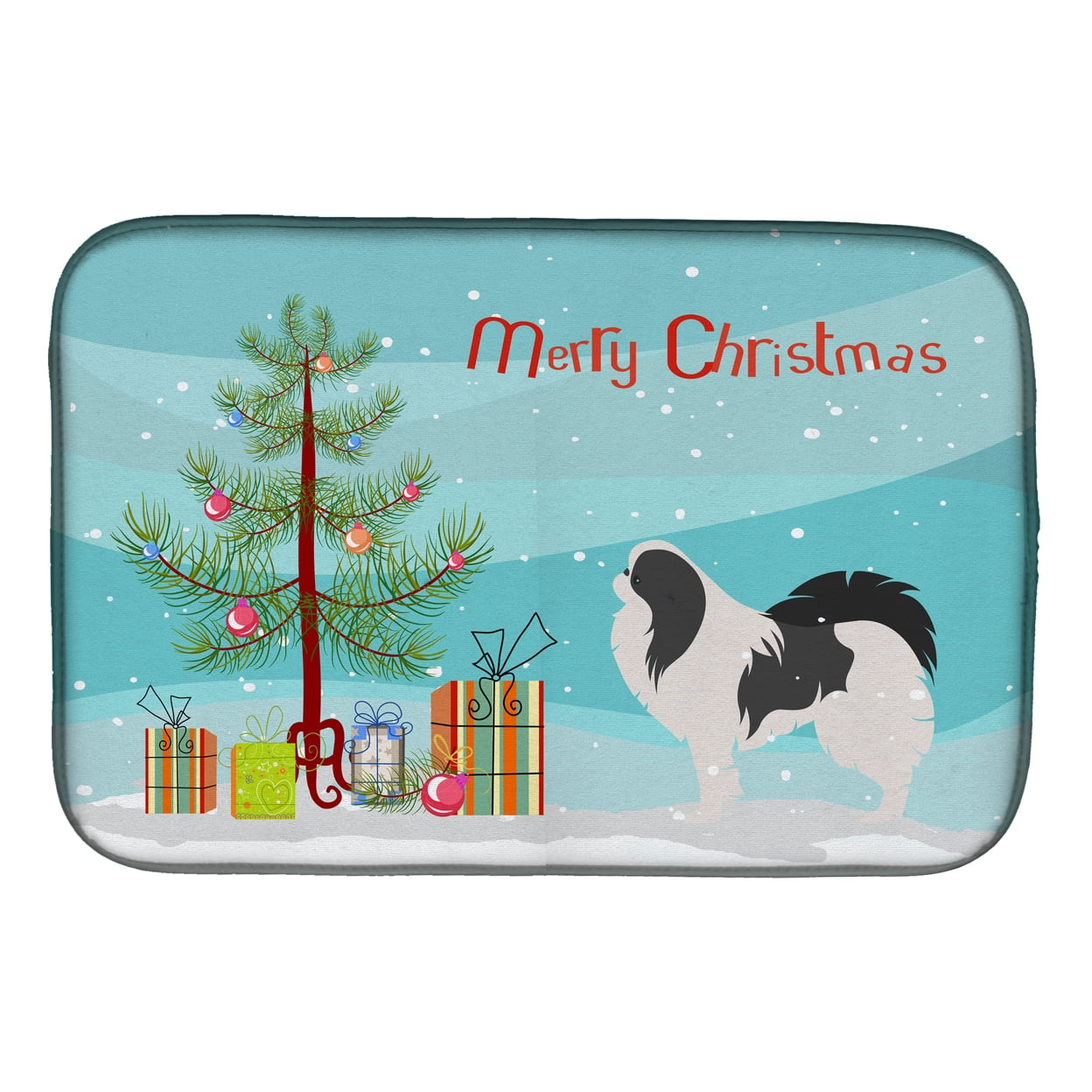 BB2955DDM Japanese Chin Merry Christmas Tree Dish Drying Mat