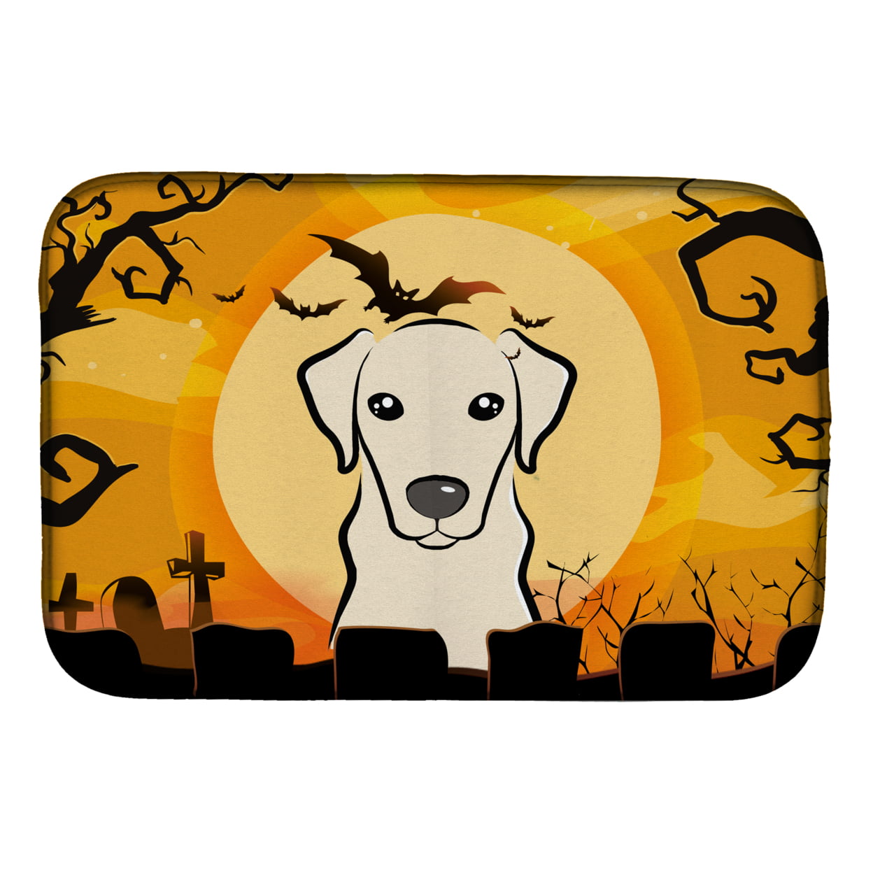 BB1780DDM Halloween Yellow Labrador Dish Drying Mat