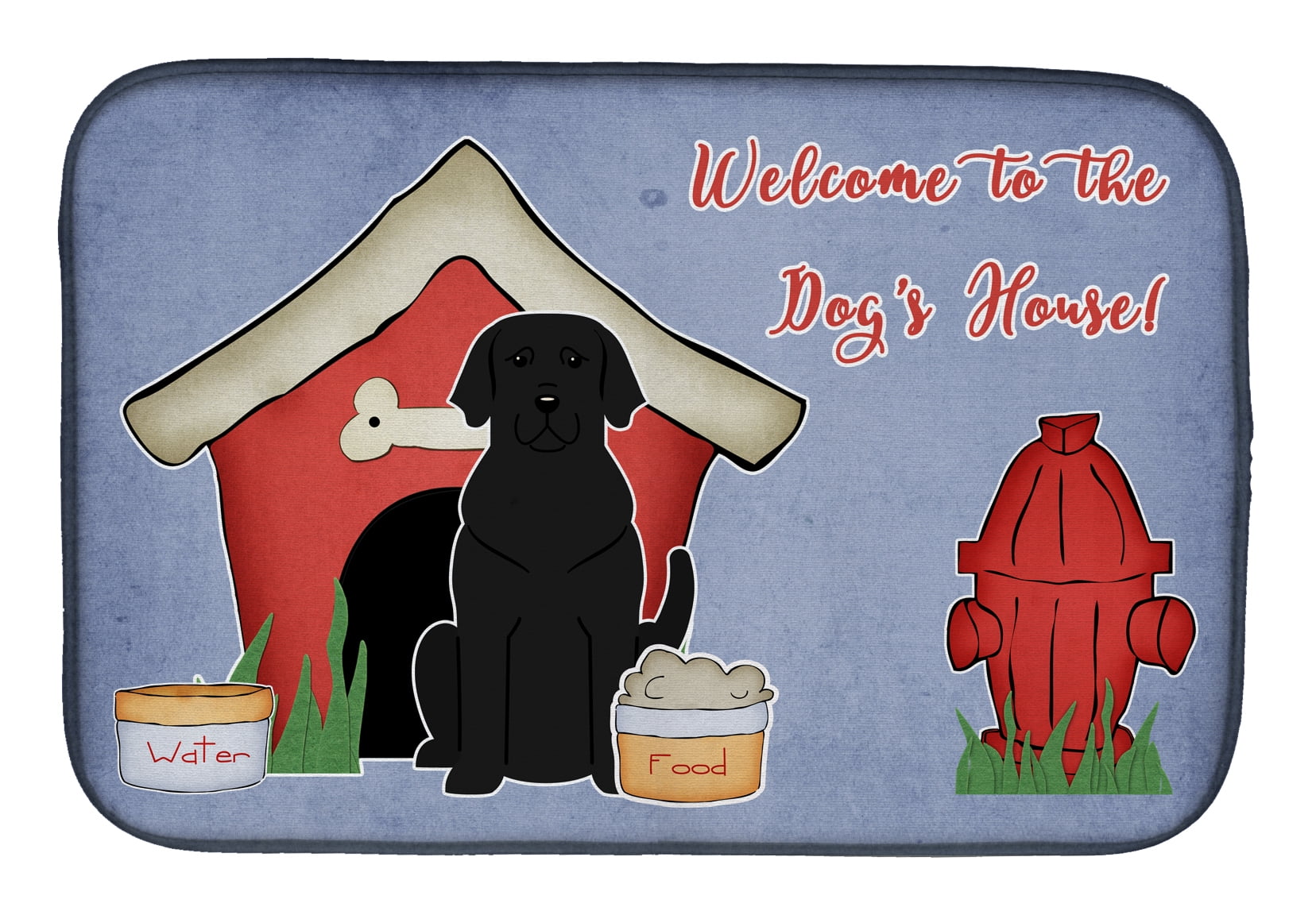 BB2811DDM Dog House Collection Black Labrador Dish Drying Mat