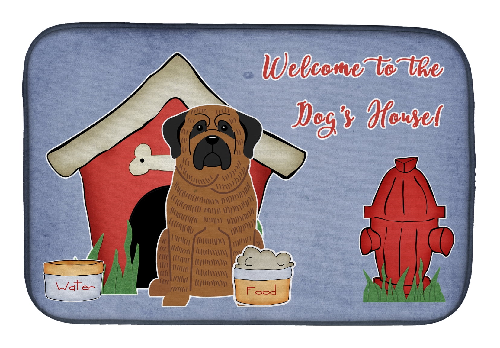 Dog House Collection Mastiff Brindle Dish Drying Mat