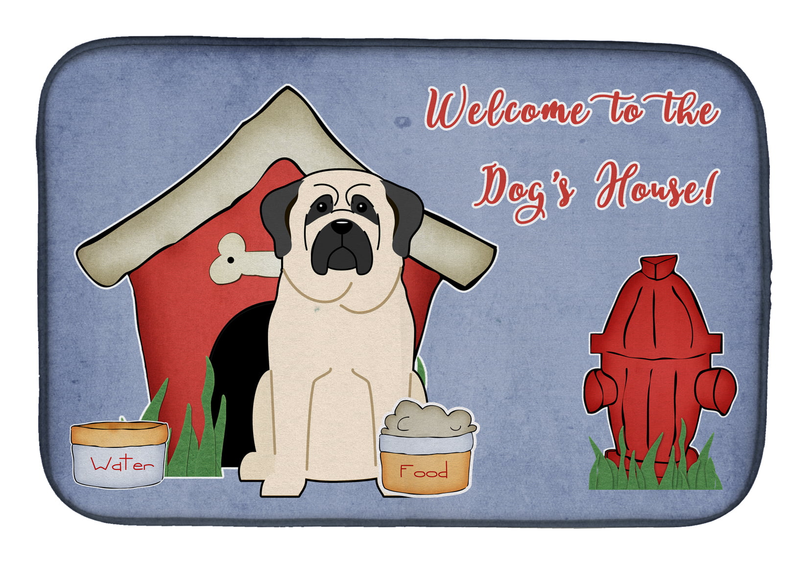 BB2771DDM Dog House Collection Mastiff White Dish Drying Mat