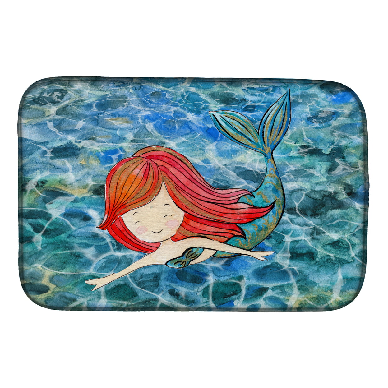 BB8518DDM Mermaid Swimming Dish Drying Mat