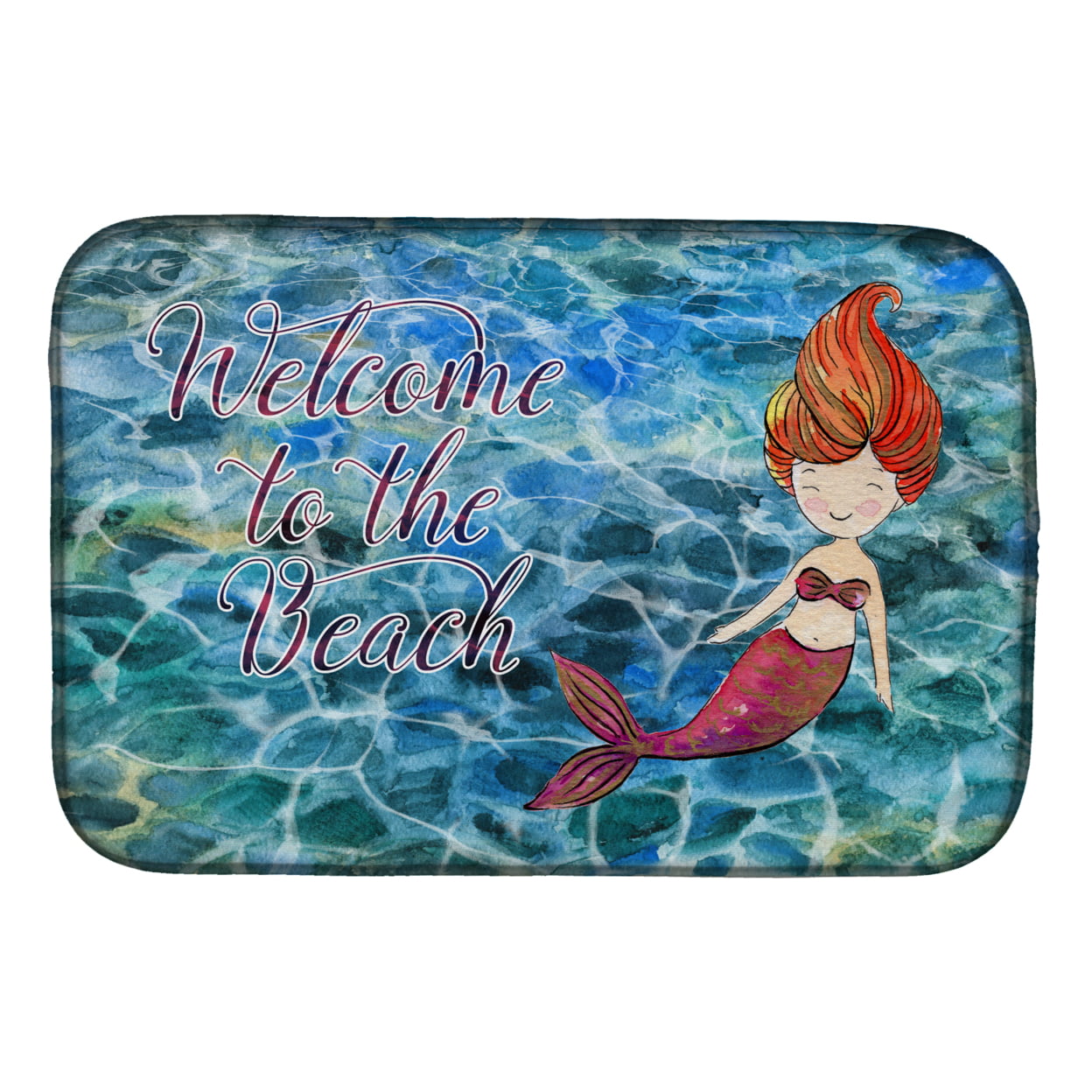 Mermaid Water Welcome Dish Drying Mat