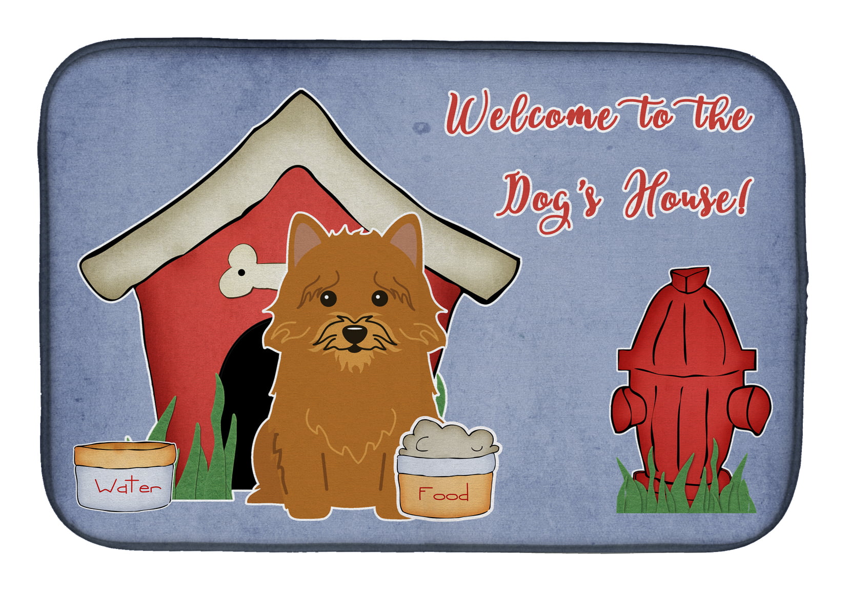 Dog House Collection Norwich Terrier Dish Drying Mat