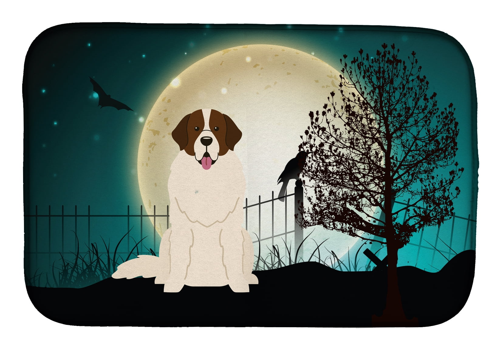 Halloween Scary Moscow Watchdog Dish Drying Mat