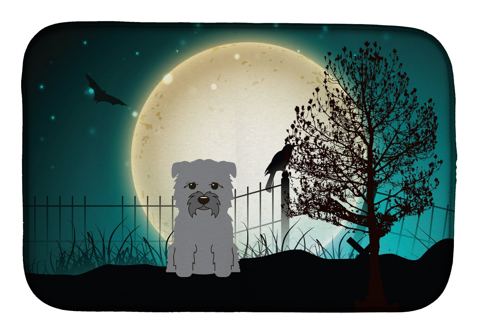 Halloween Scary Glen of Imal Grey Dish Drying Mat