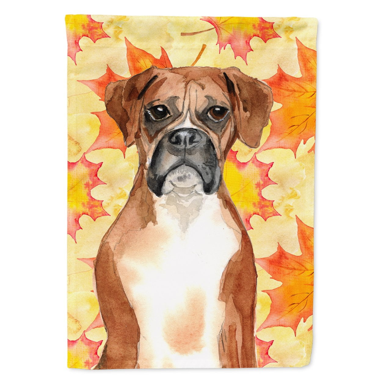 Fall Leaves Boxer Garden Size Flag