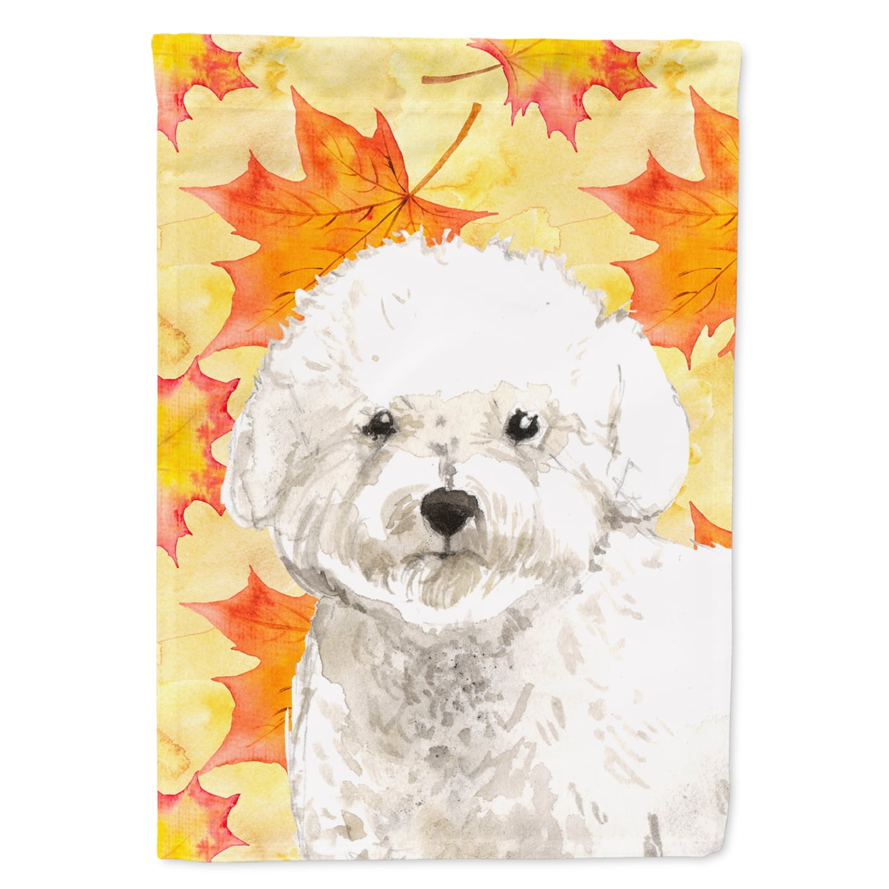 Fall Leaves Bichon Frise Garden Size Flag