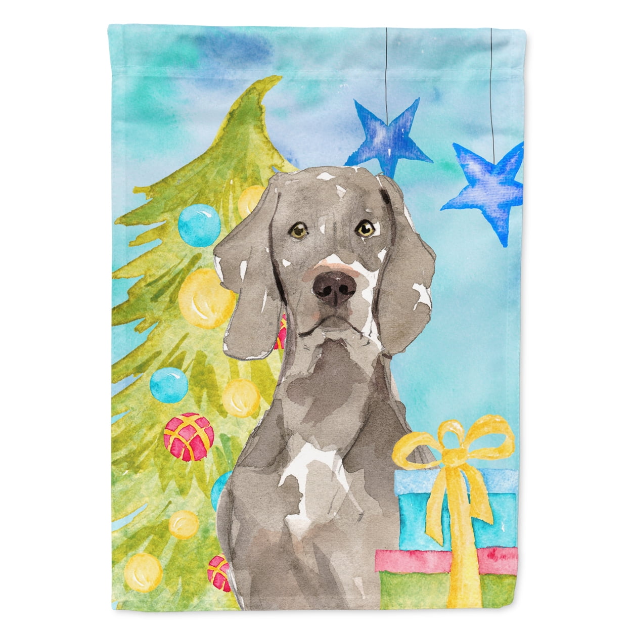 Christmas Tree Weimaraner Garden Size Flag
