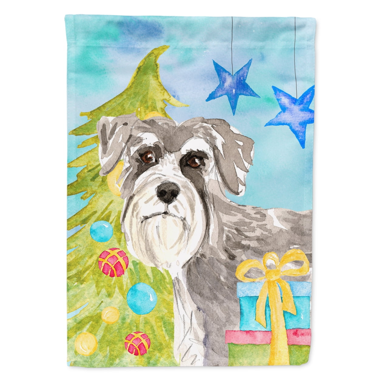 Christmas Tree Schnauzer No.1 Garden Size Flag