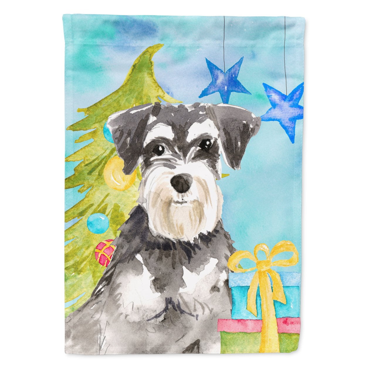Christmas Tree Schnauzer No.2 Garden Size Flag