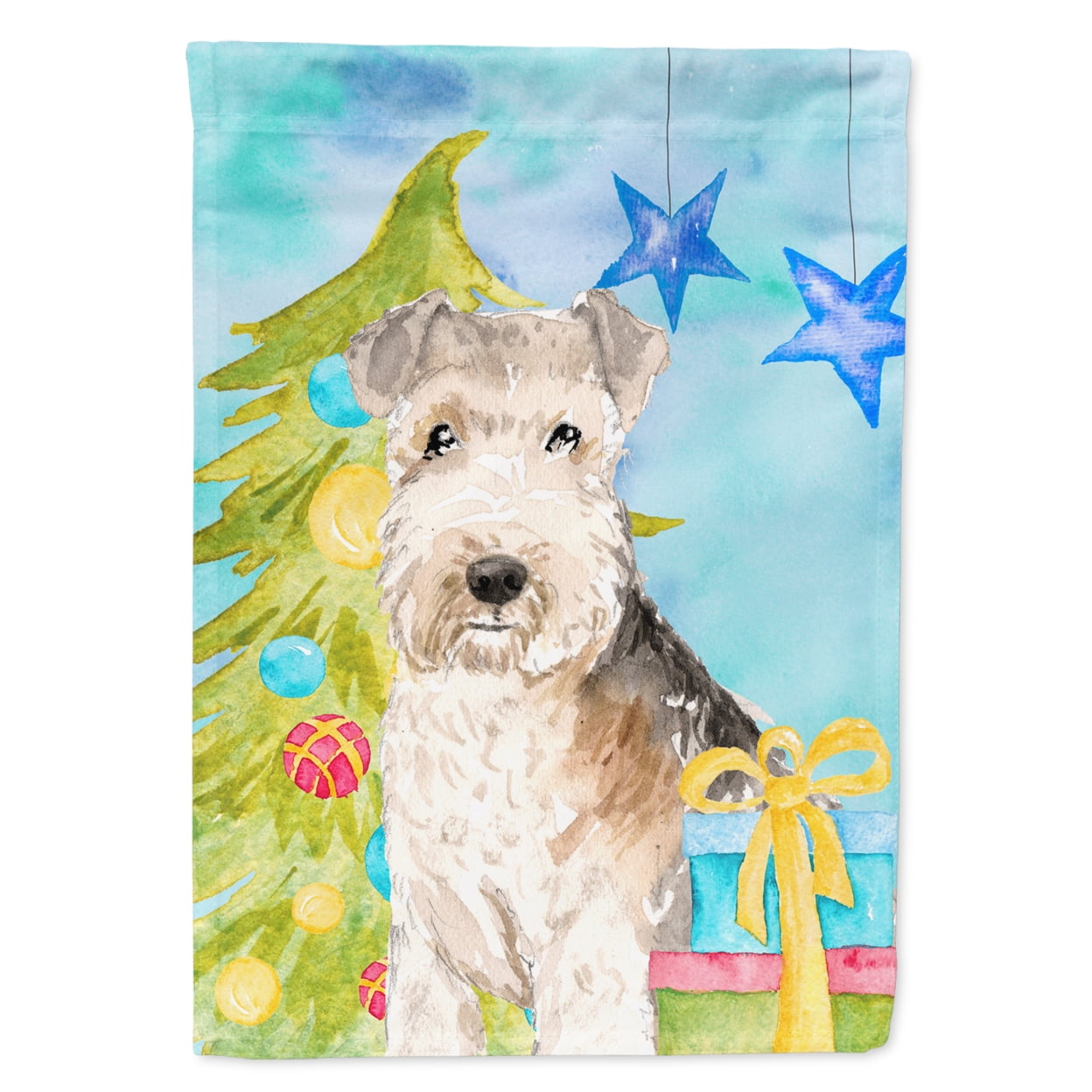 Christmas Tree Lakeland Terrier Garden Size Flag