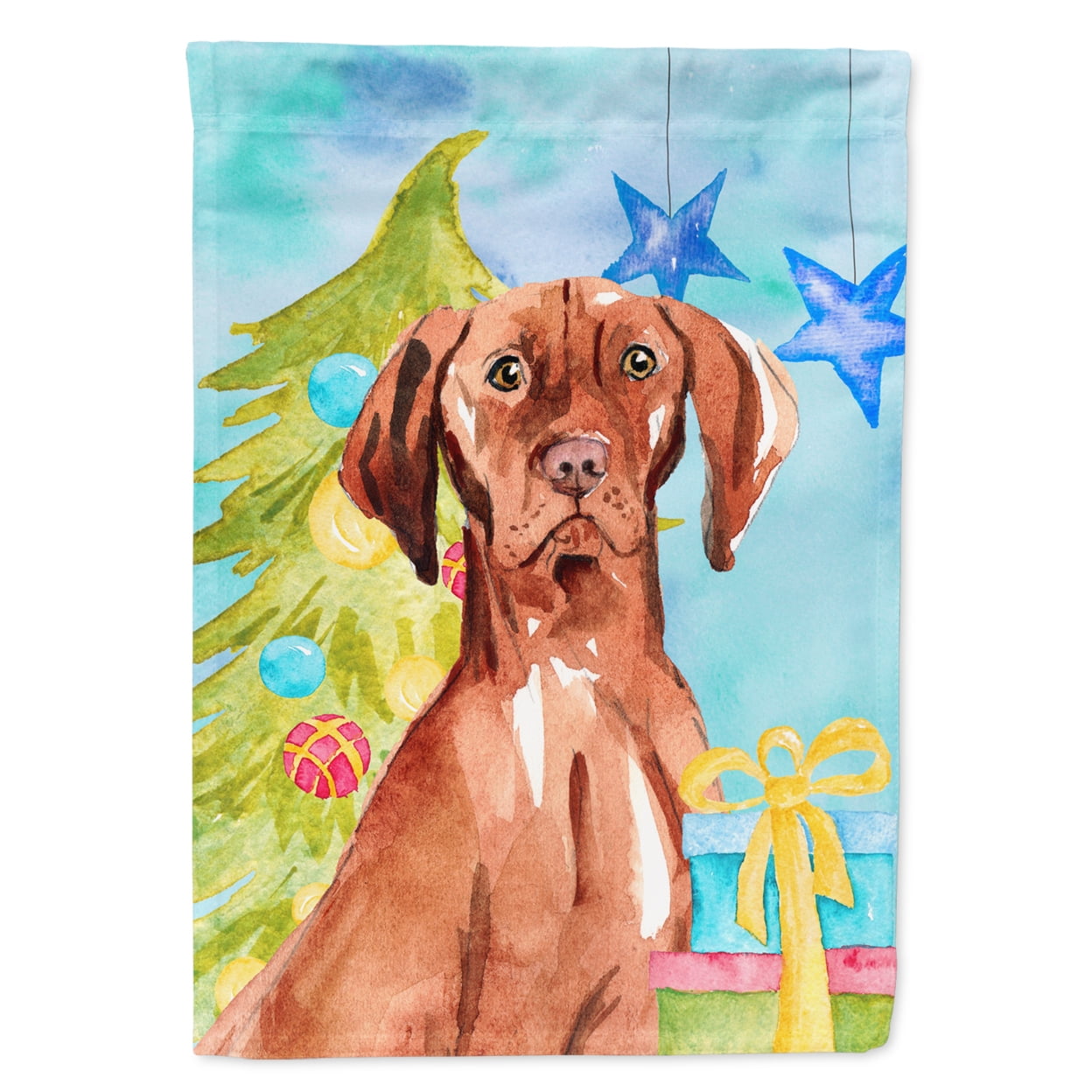 Christmas Tree Vizsla Garden Size Flag