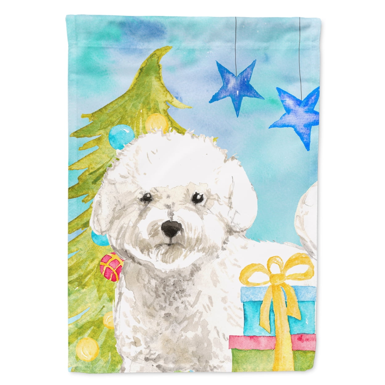 Christmas Tree Bichon Frise Garden Size Flag