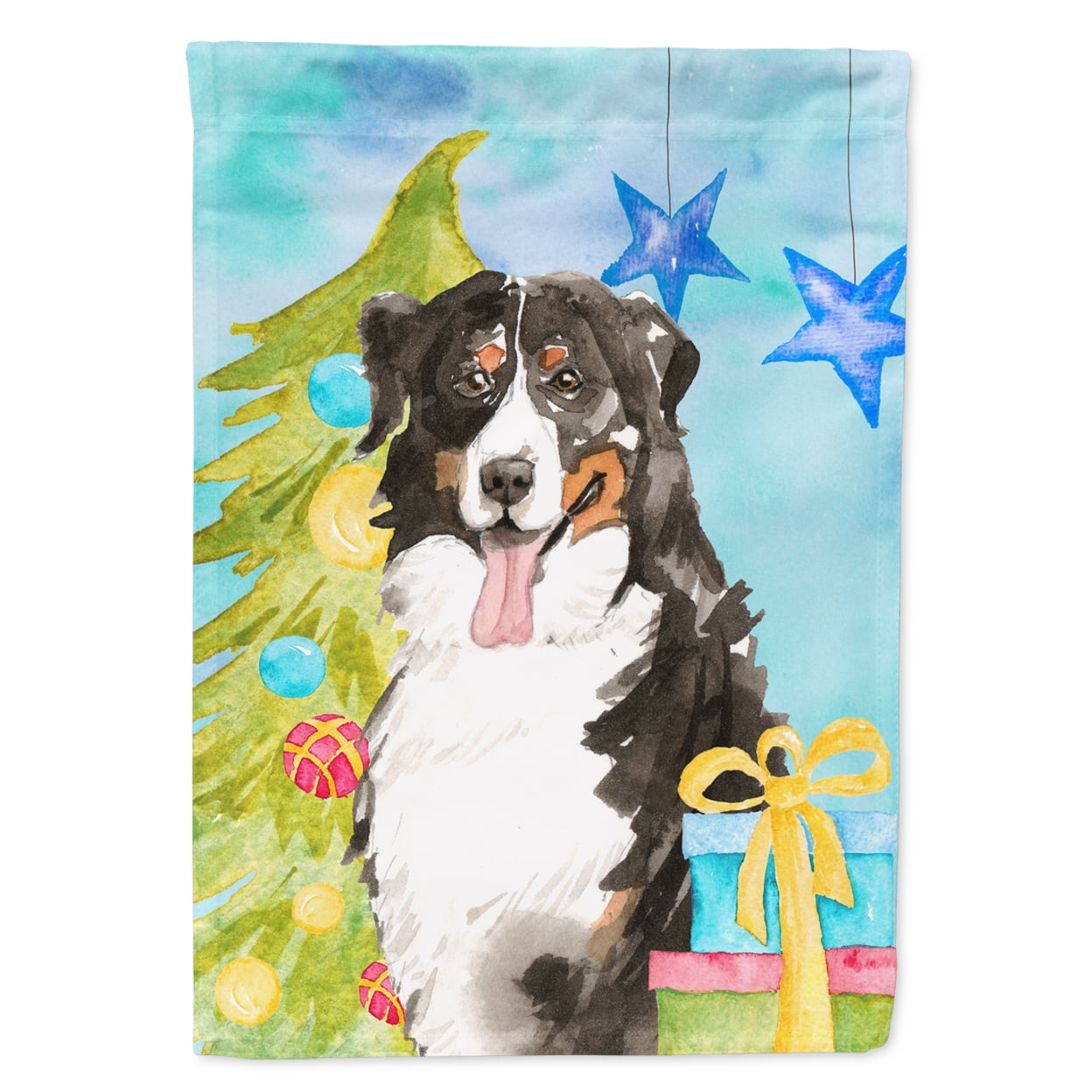 Christmas Tree Bernese Mountain Dog Garden Size Flag