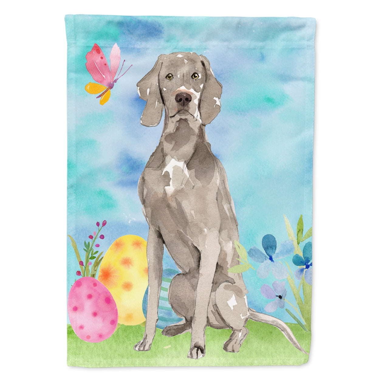 CK1896GF Easter Eggs Weimaraner Garden Size Flag