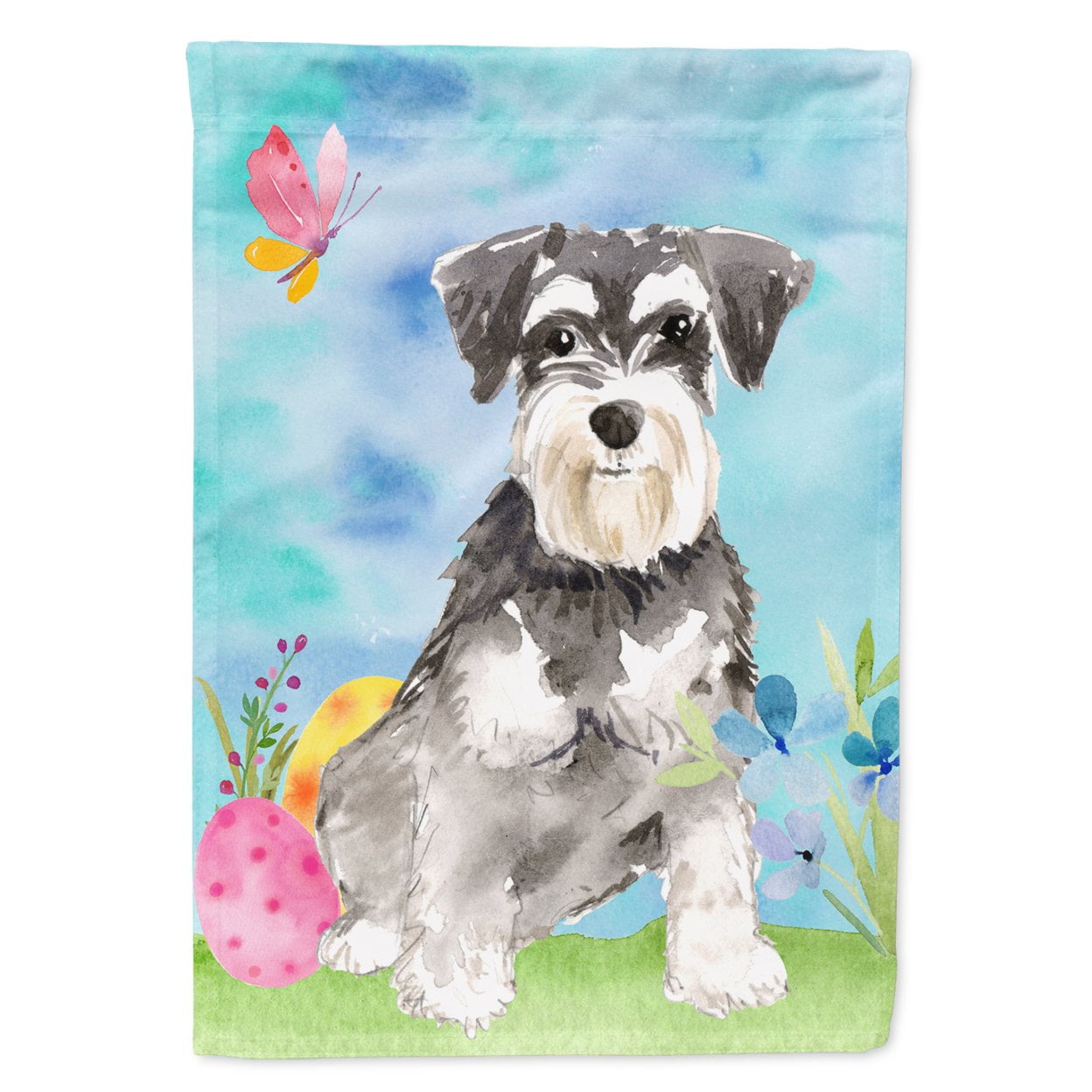 CK1907GF Easter Eggs Schnauzer No.2 Garden Size Flag