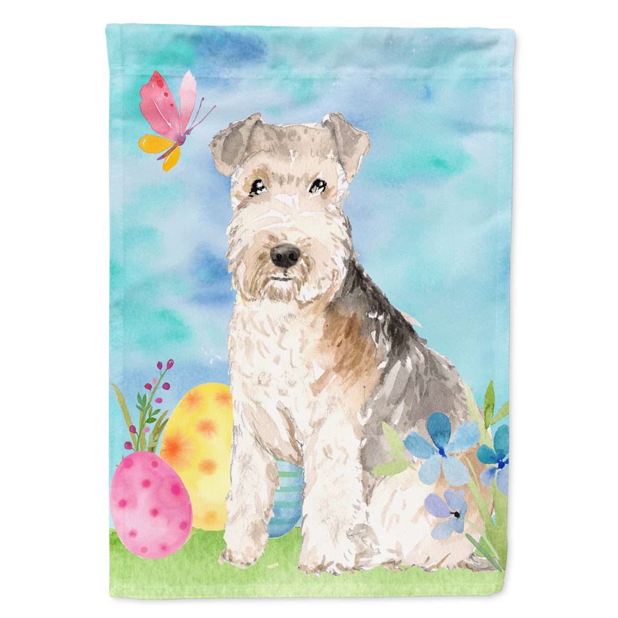 Easter Eggs Lakeland Terrier Garden Size Flag