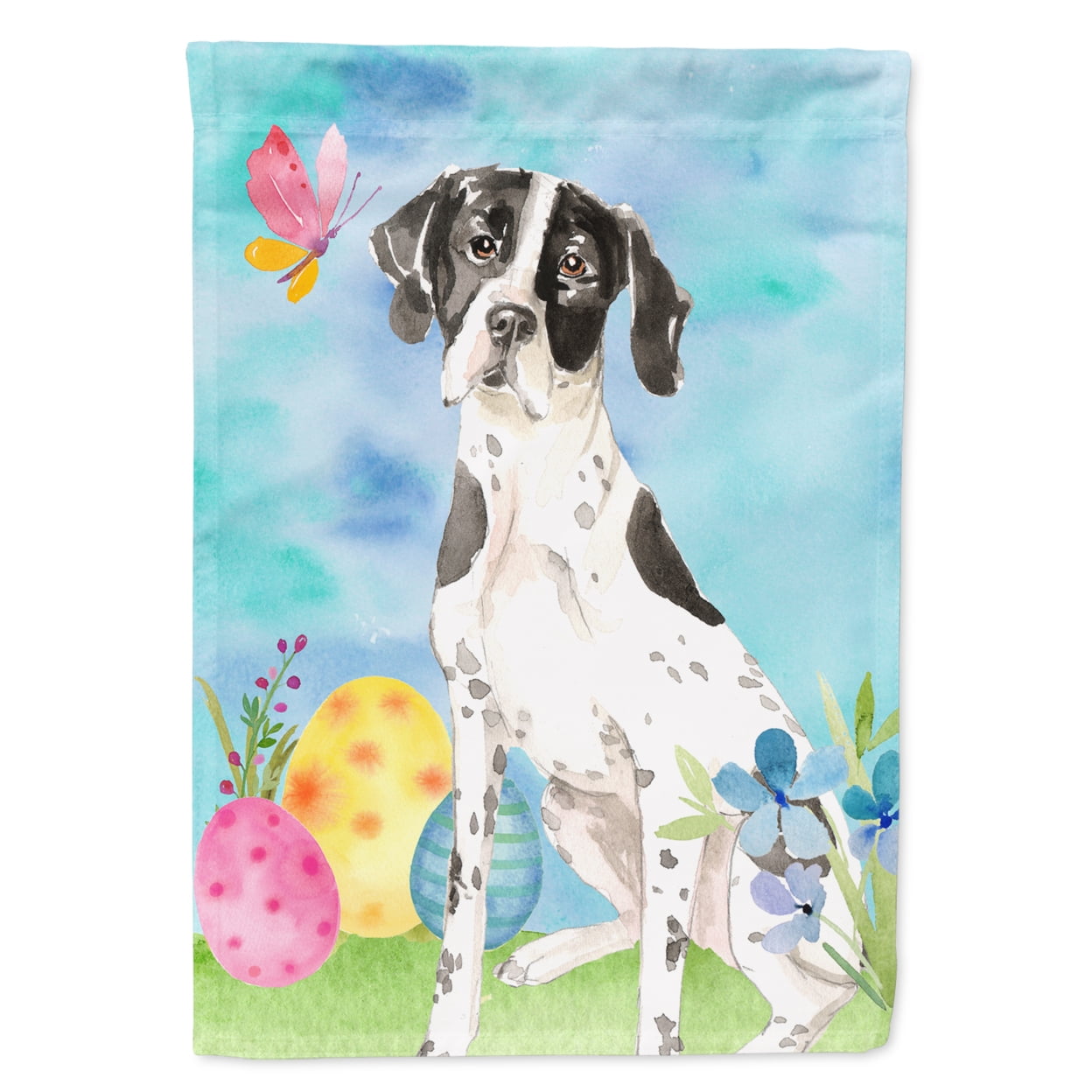 CK1917GF Easter Eggs English Pointer Garden Size Flag