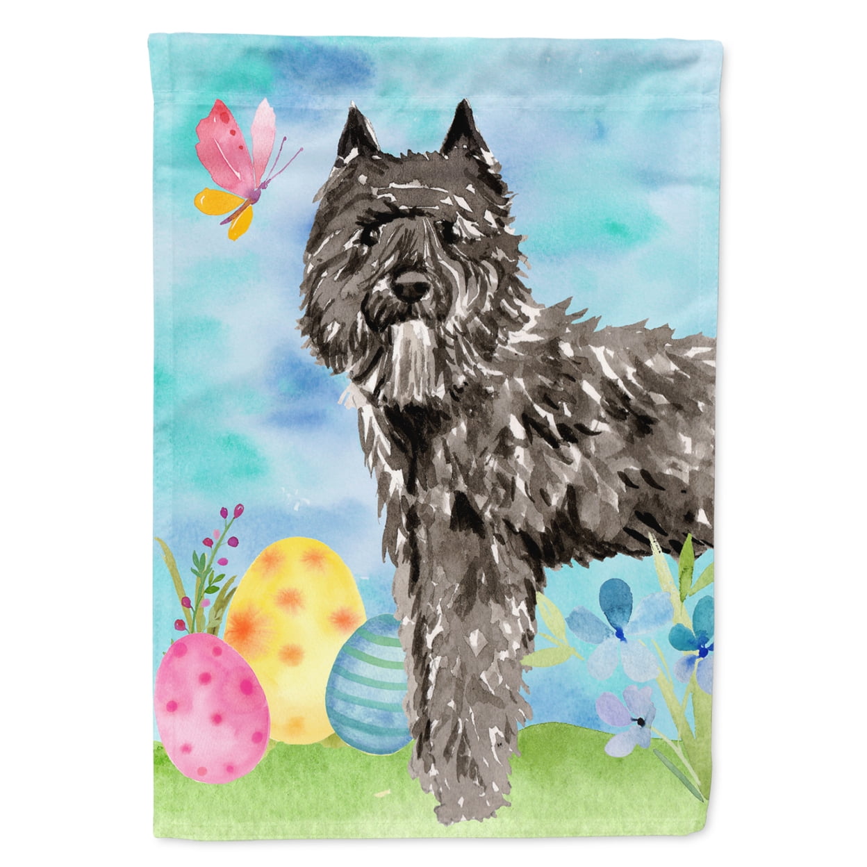 Easter Eggs Bouvier Des Flandres Garden Size Flag