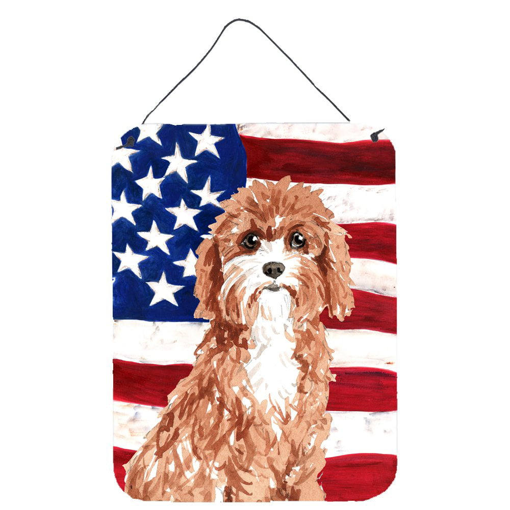 Patriotic USA Cavapoo Wall or Door Hanging Prints