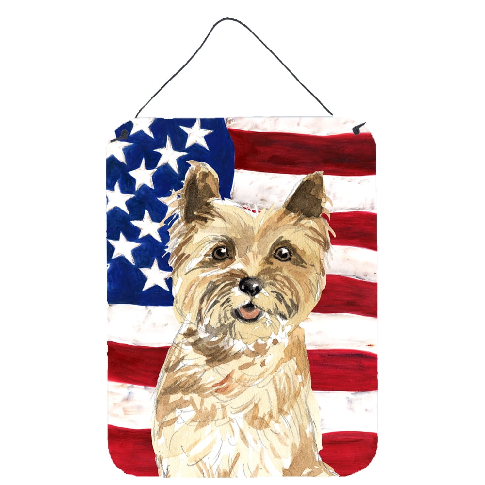 Patriotic USA Cairn Terrier Wall or Door Hanging Prints