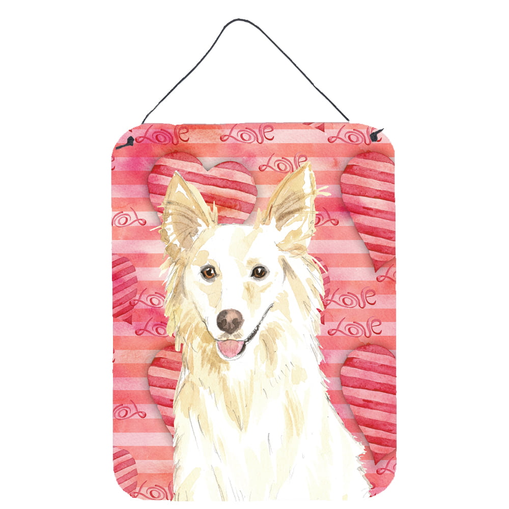 Love a White Collie Wall or Door Hanging Prints