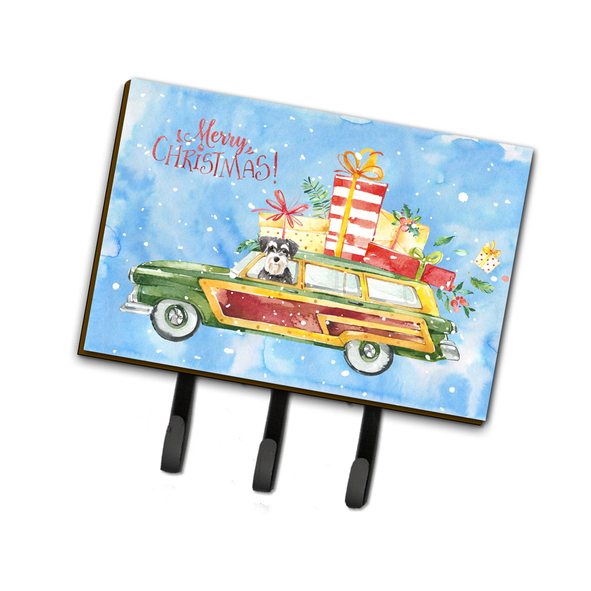 CK2415TH68 Merry Christmas Schnauzer Leash or Key Holder