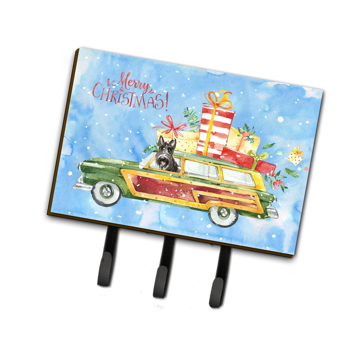 Merry Christmas Scottish Terrier Leash or Key Holder