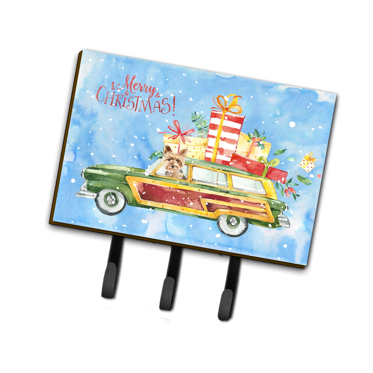 Merry Christmas Yorkshire Terrier Leash or Key Holder