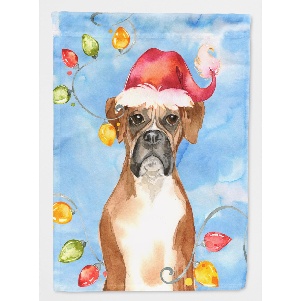 Christmas Lights Boxer Flag Canvas House Size