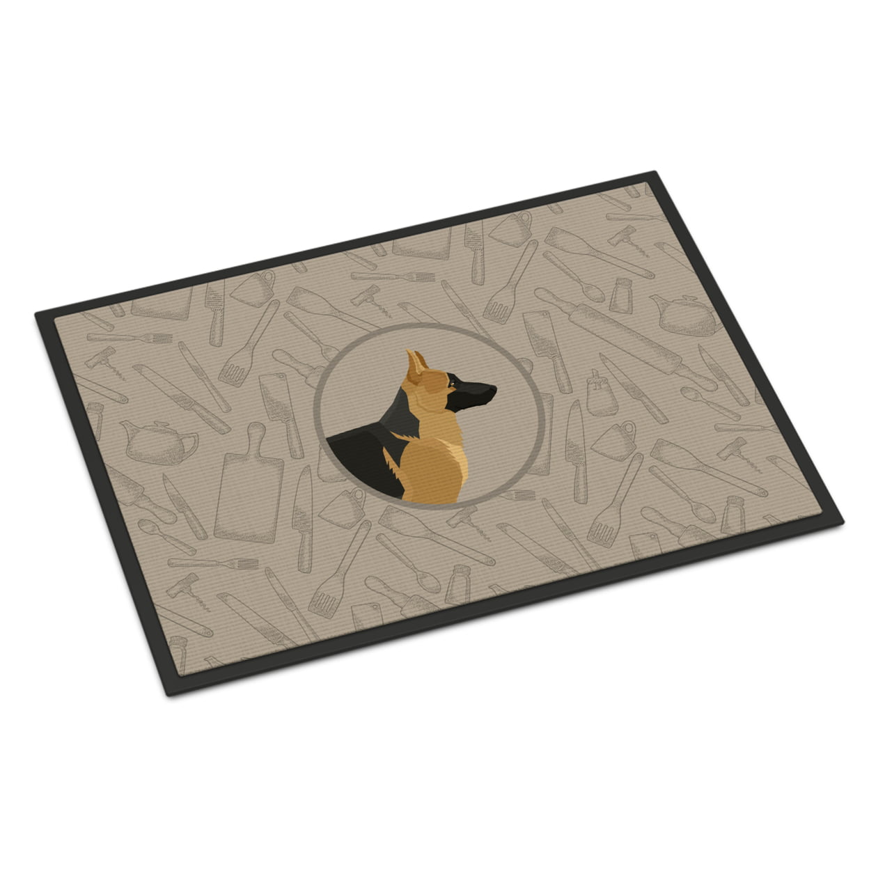 24 x 36 in. German Shepherd in the Kitchen Indoor or Outdoor Mat