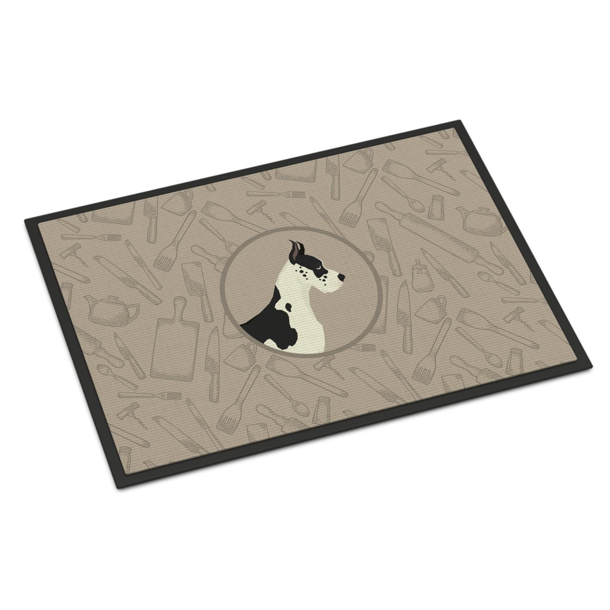 24 x 36 in. Great Dane in the Kitchen Indoor or Outdoor Mat