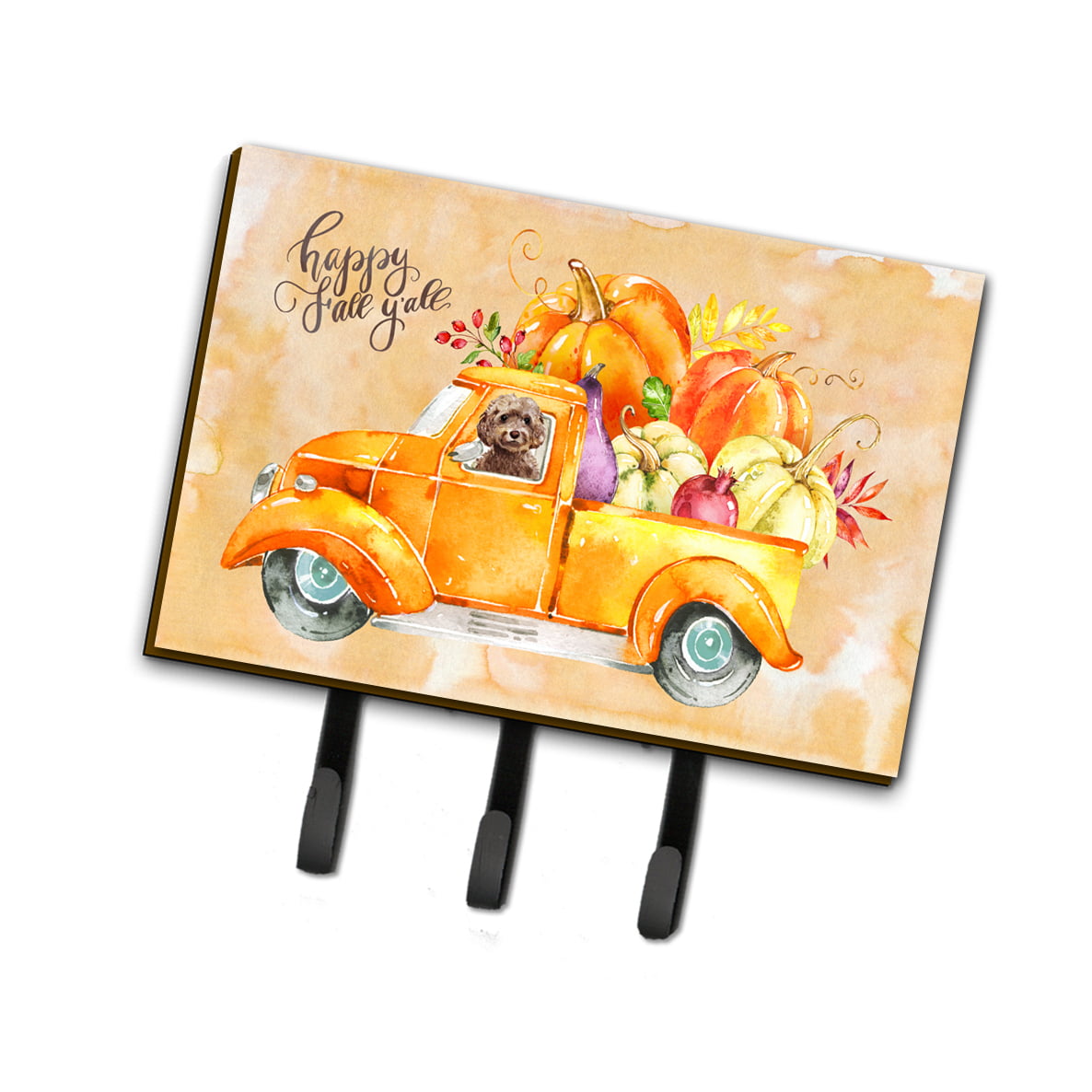 CK2658TH68 Fall Harvest Brown Cockapoo Leash or Key Holder