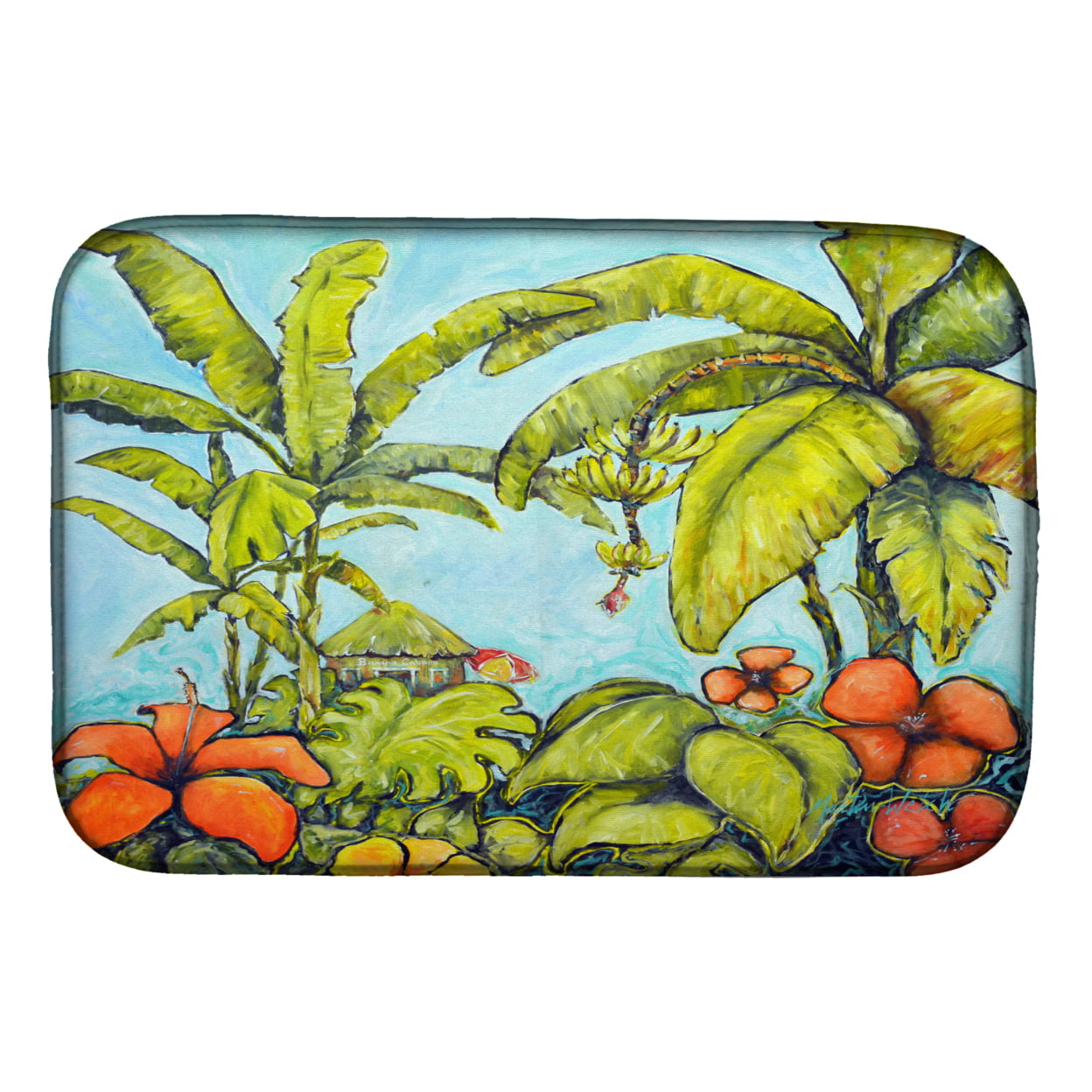 Picture of Carolines Treasures MW1268DDM Banana Cabana Dish Drying Mat