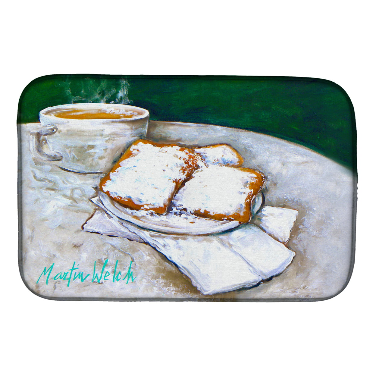 Picture of Carolines Treasures MW1271DDM Breakfast Delight Beignets Dish Drying Mat