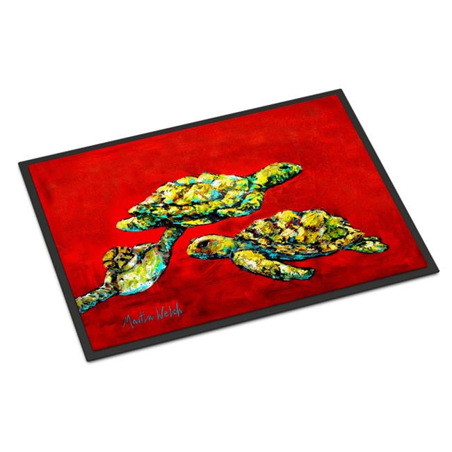 MW1274JMAT 24 x 36 in. Drifting Home Turtles Indoor or Outdoor Mat