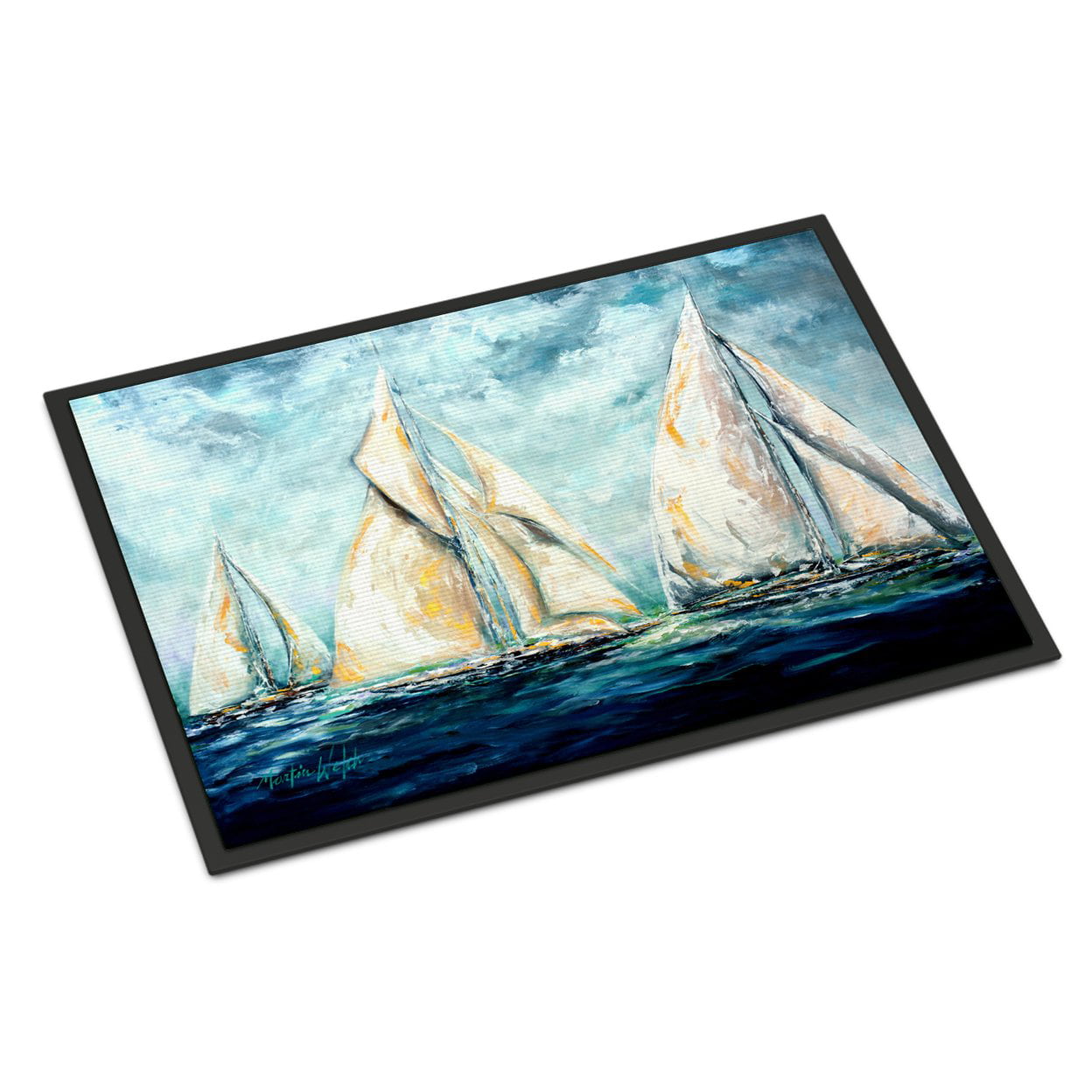MW1283JMAT 24 x 36 in. The Last Mile Sail boats Indoor or Outdoor Mat