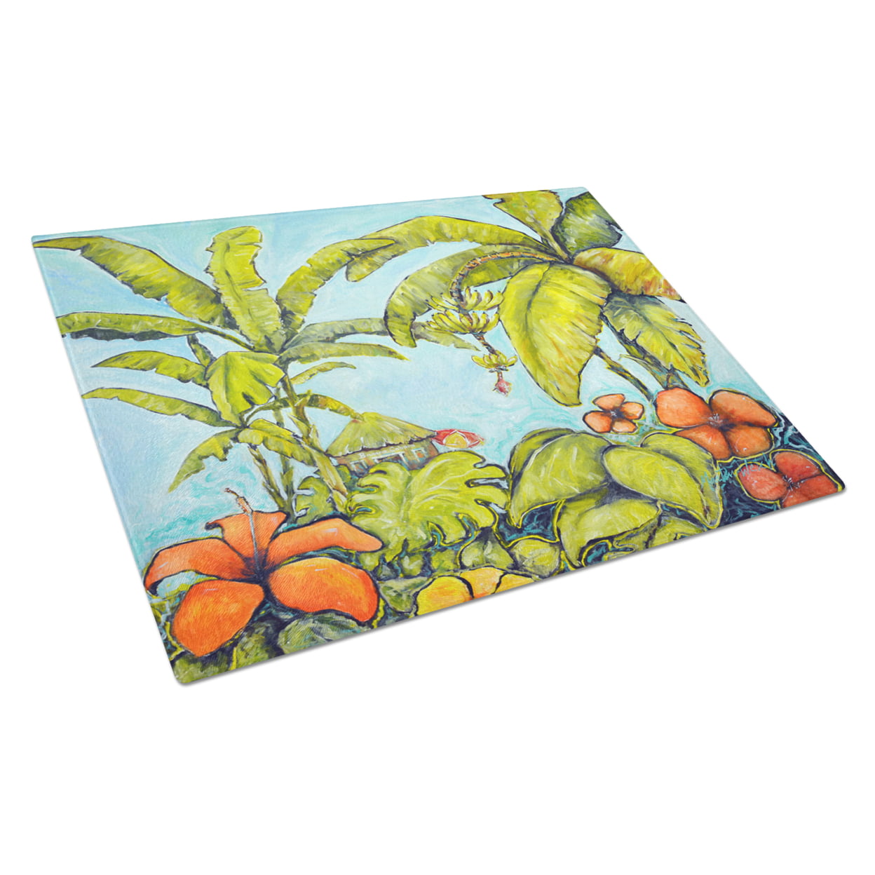 Banana Cabana Glass Cutting Board - Large