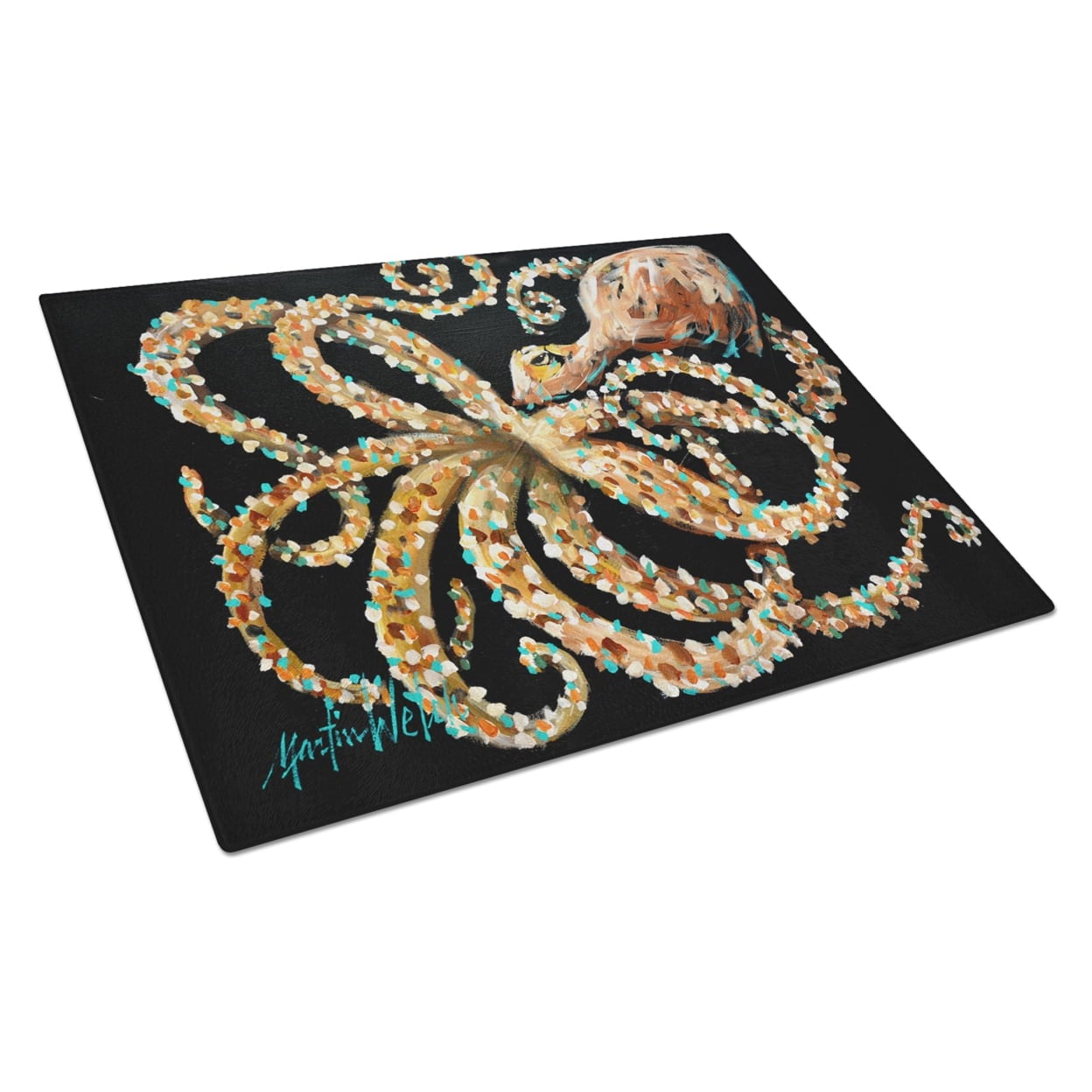 Eye On You Octopus Glass Cutting Board - Large