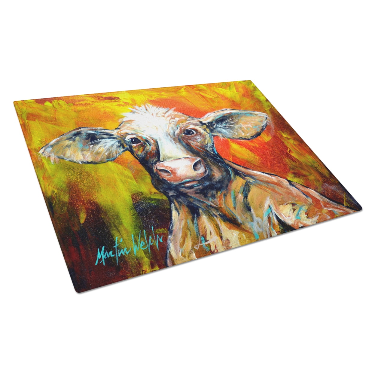 Happy Cow Glass Cutting Board - Large