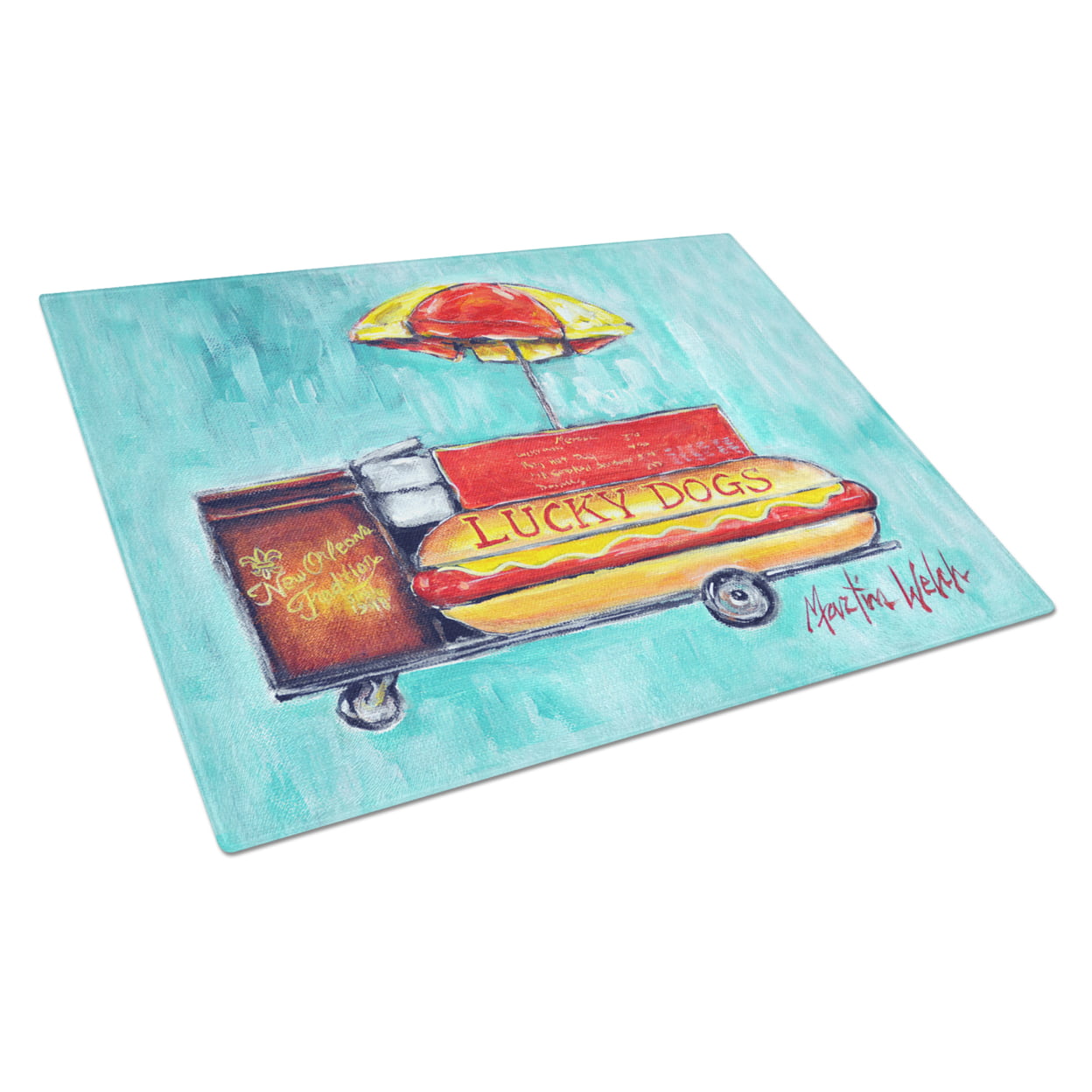 Lucky Dog For Me Glass Cutting Board - Large