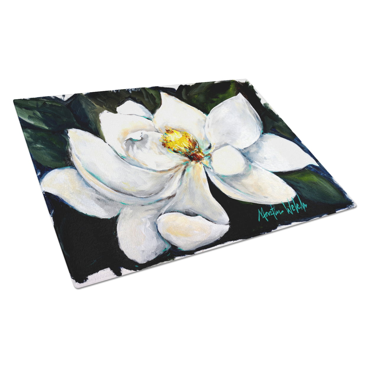 Sweet Magnolia Glass Cutting Board - Large